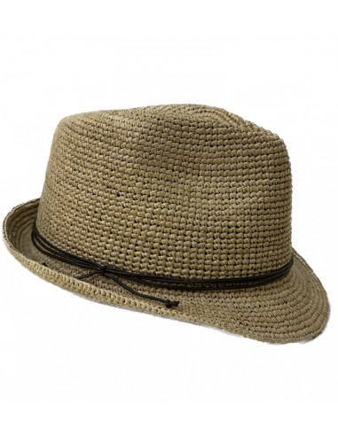 Chapeau Trilby Raphia Crochet Relax - Y400