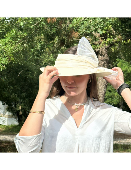 Fascinator Shanna Panama- Buntal