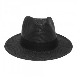 Chapeau Panama Traveller Melvin Noir profil 2