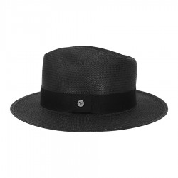 Chapeau Panama Traveller Melvin Noir profil