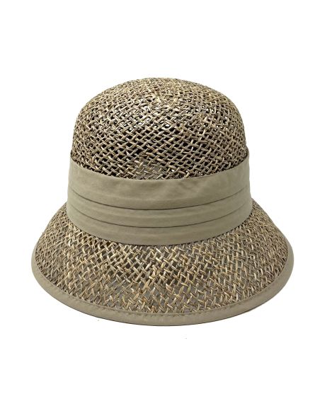 Chapeau Cloche Paille Seagrass Ajouré - Seeberger