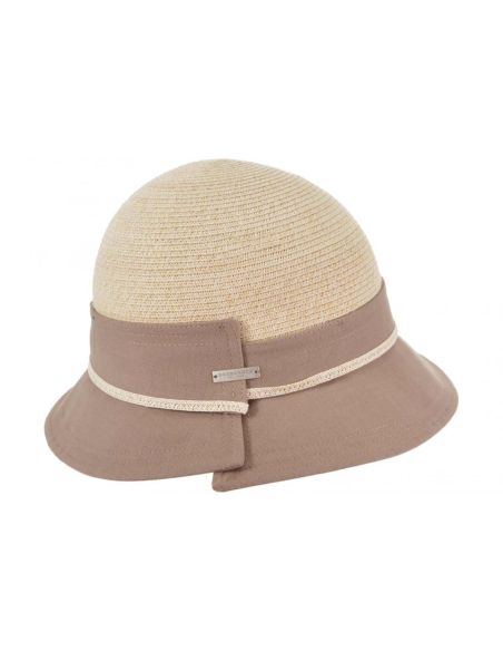 Chapeau Cloche Paille et coton - Seeberger