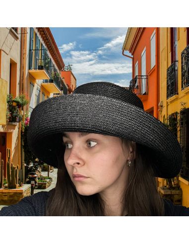 Chapeau en Paille Fine Naturel Femme - Seeberger