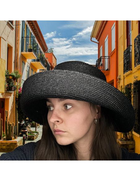 Chapeau en Paille Fine Naturel Femme - Seeberger