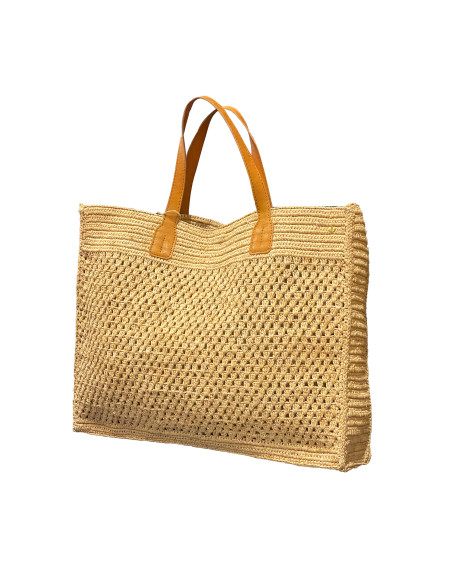 Sac Raphia Agnès - Sun and Green