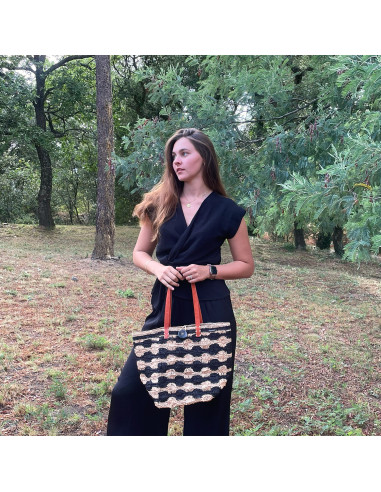 Sac Raphia Mina Bi-Couleur