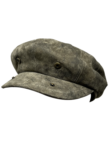 Casquette cuir vieilli Siena - Aurega