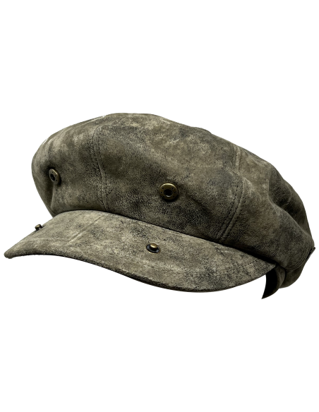 Casquette cuir vieilli Siena - Aurega