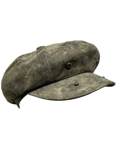 Casquette cuir vieilli Siena - Aurega