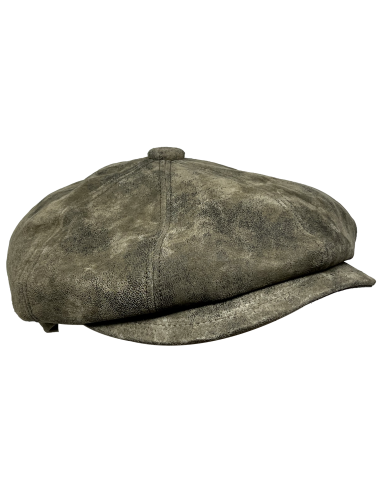 Casquette cuir vieilli Siena - Aurega