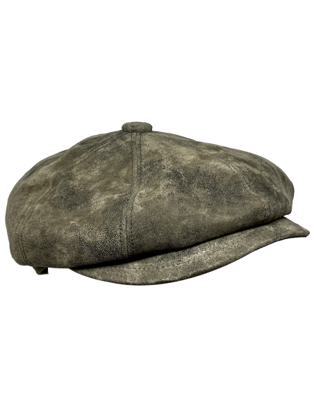 Casquette cuir vieilli Siena - Aurega