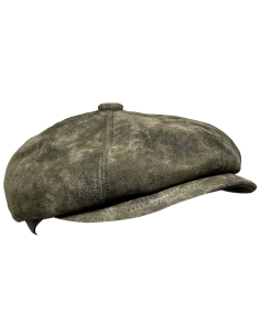 Casquette cuir vieilli Siena - Aurega