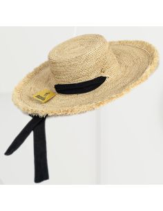 Capeline Raphia Crochet Haingo - Sun and Green