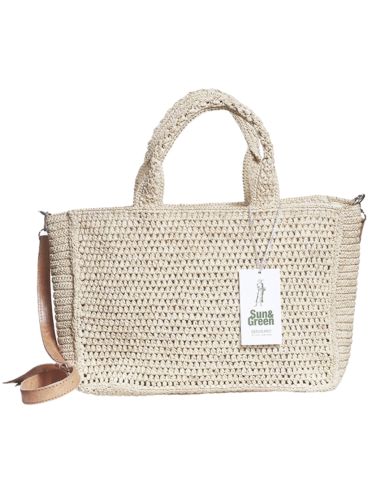 Sac Raphia Crochet AKIALA - Sun and Green