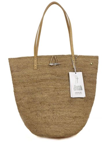 Sac Raphia Crochet ELENA - Sun And Green