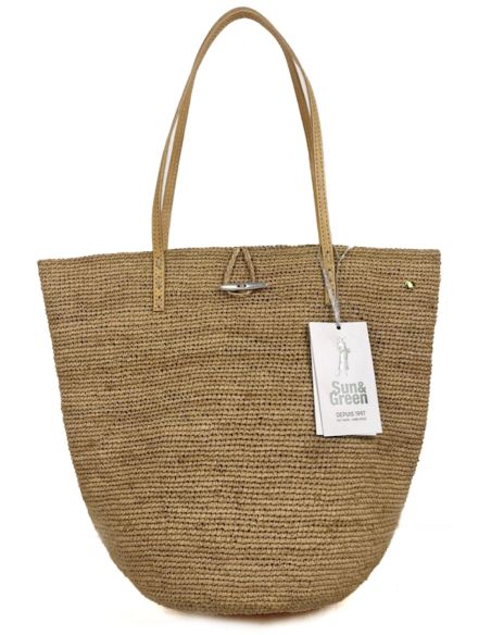 Sac Raphia Crochet ELENA - Sun And Green