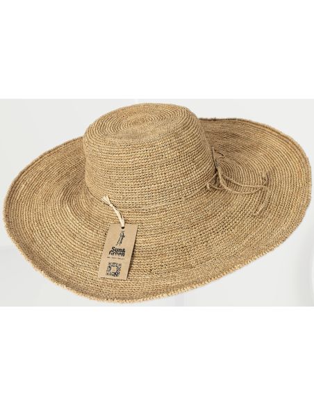 Capeline Raphia Crochet Maya - Sun And Green