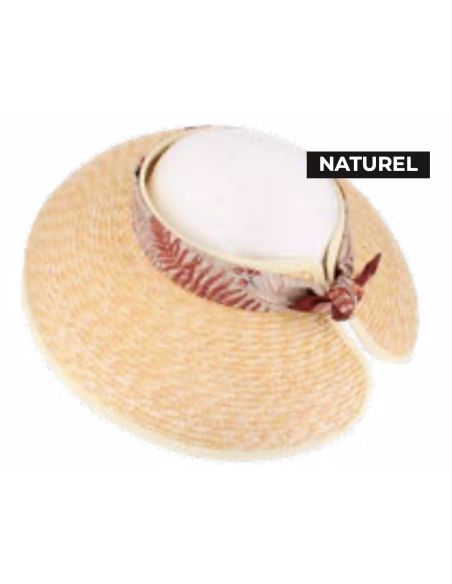 Large Visière Paille Cousue- Via Lorenzo