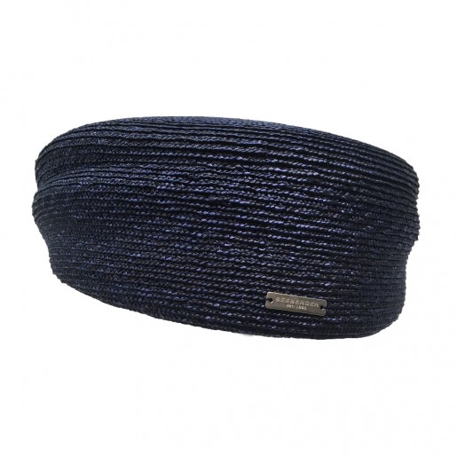 chapeau mariage bibi bleu marine