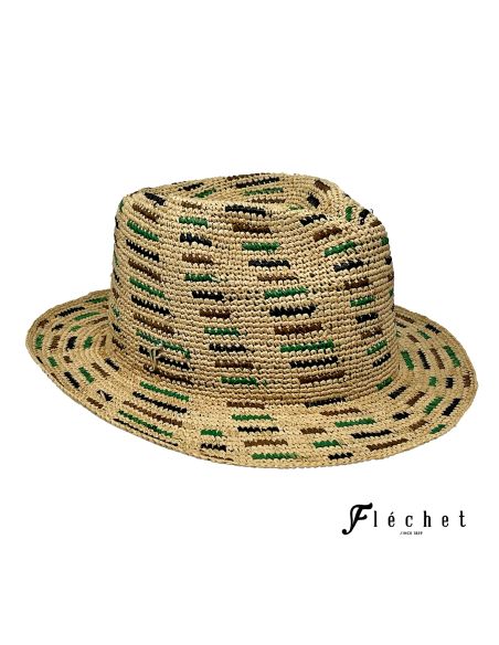 Trilby Raphia Crochet Motif - Flechet Trilby Raphia Crochet Motif - Flechet