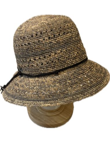 Cloche Raphia Crochet Naturel Bora- Aurega