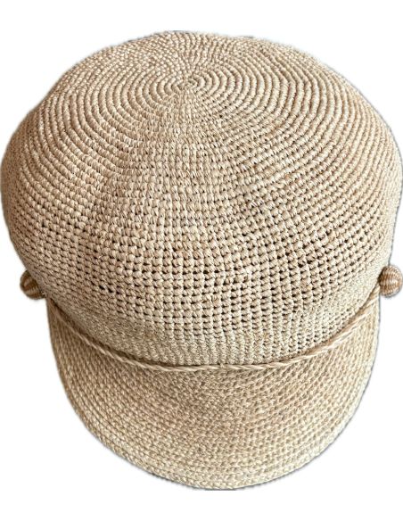 Casquette Gavroche Béa Raphia Crochet - Aurega