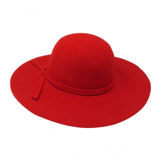 Capeline femme hiver rouge