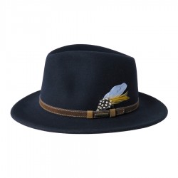 Stetson hiver feutre traveller bleu marine