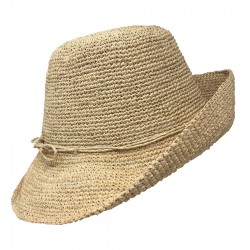 Chapeau raphia au crochet 2