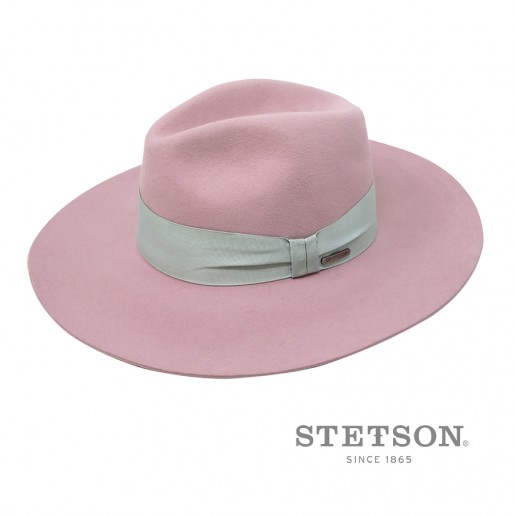 Chapeau femme rose stetson hiver